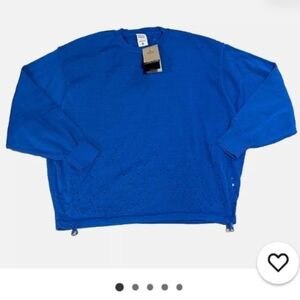 New Nike Sportswear Tech Pack Men Long-Sleeve Sweater $150 Blue Size L…